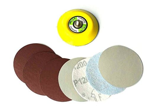 30ps 75-80mm Sander Disc Sanding Disk Grit 800/1000/1200/1500/2000/3000 Paper with 1pcs 3mm Shank 3 inch Abrasive Polish Pad Plate for Rotating Electric Grinder