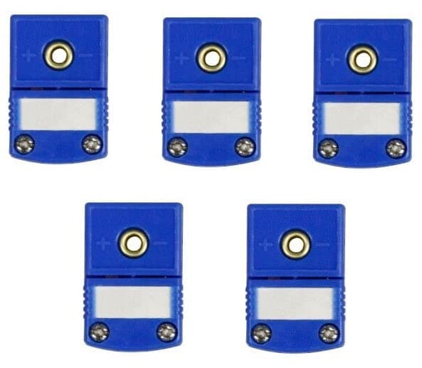 5pc Mini T-Type Thermocouple Wire Connector - Female Plug…