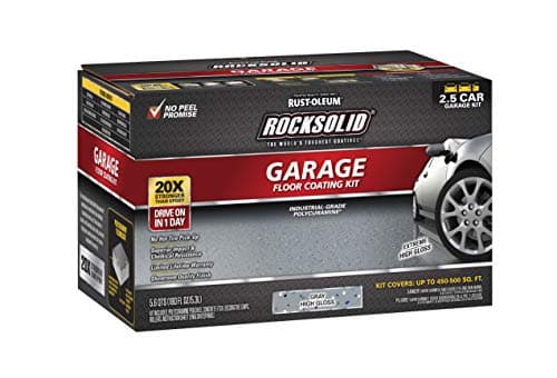 Rust-Oleum 293513 Locking Slide Polycuramin Garage Floor Kit, 2.5 Cars, Gray