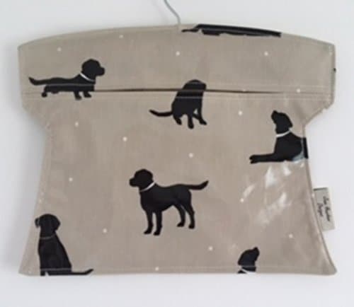 Peg bag,handmade Peg Bag,laundry Bag,clothes peg bag,Labrador oilcloth