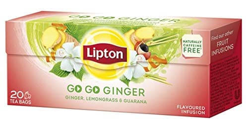 Lipton - Go Go Ginger - 20 Tea Bags x (Pack 6 Boxes = 120 Pyramid Tea Bags)