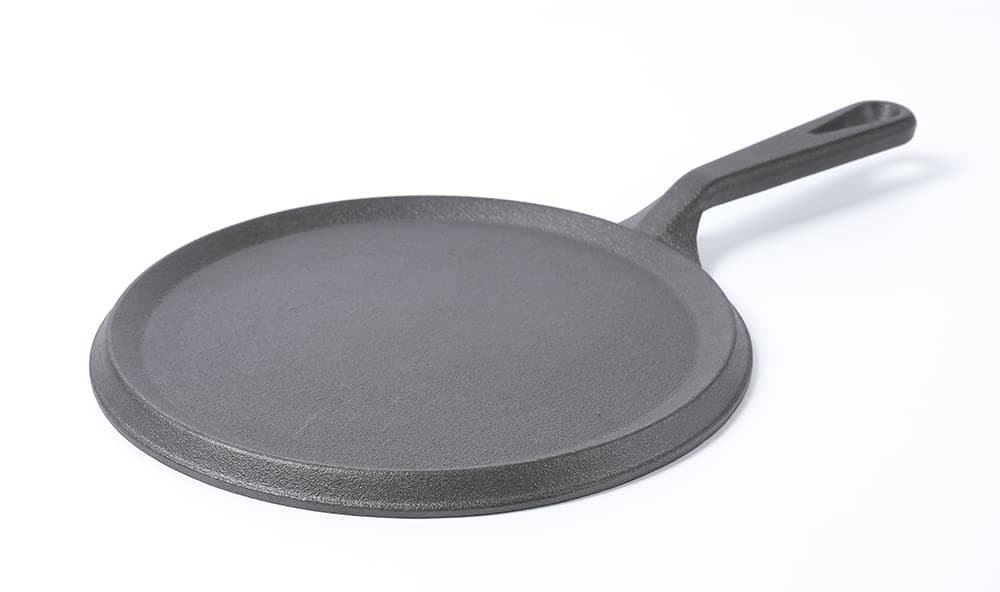 Cast Iron Griddle, Dia.9.5", Comal Round Pan, Perfect for Pancakes, Pizzas, and Quesadillas, Pre-seasoned