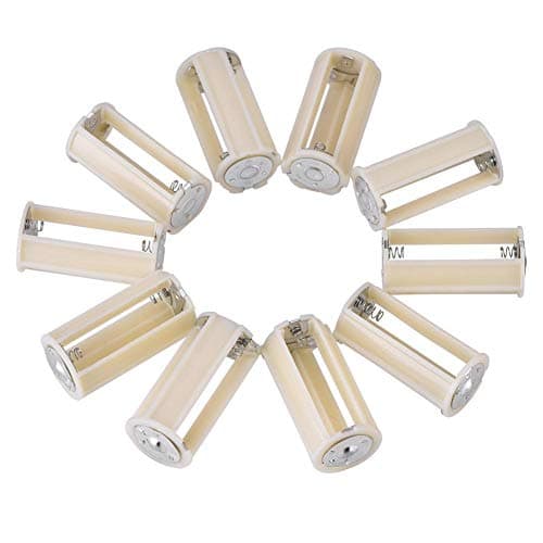 10PCS 3 AA Batteries Connection Slots to 1 D Size Battery Converter, Adapter Case Spacer Battery Holder