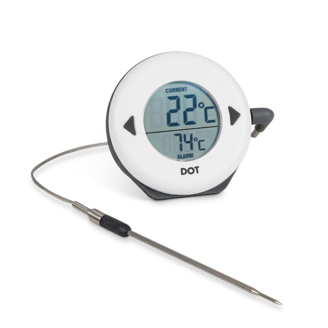 Thermapen DOT Digital Oven Thermometer for Meat Roasting — BBQ Thermometer Probe with Loud Alarm, Water-Resistant BBQ Meat Thermometer, Reads Up to 300 °C, 1.2m Meat Probe Included