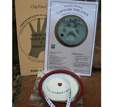 Claypaws Paw Print Kit White Clay