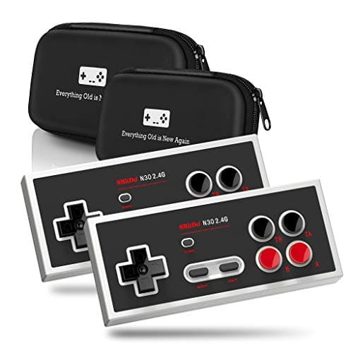 8Bitdo N30 2.4G Wireless Gamepad Double-Pack Bundle - Includes Carrying Case - NES Classic Edition