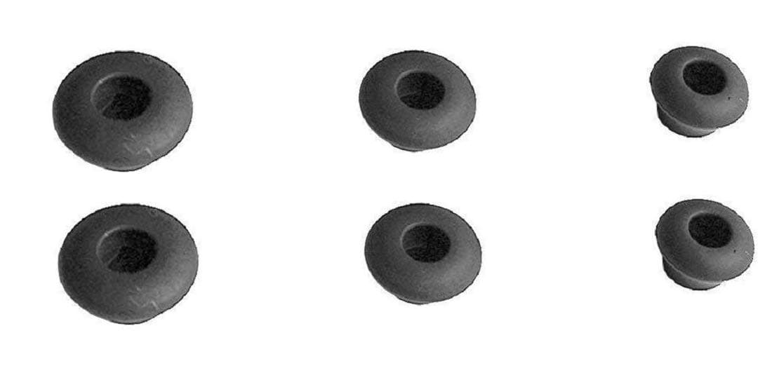 Ear Tips Replacement,WISMAR Original Black Rubber Earbuds and Sponge Covers, WISMAR Single Ear Bluetooth Earpiece with Multi-Size(Large,Medium and Small)