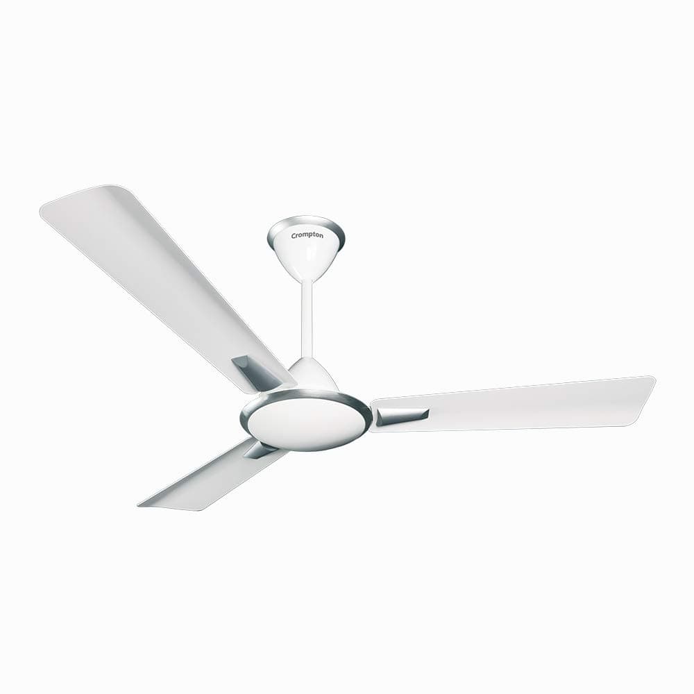 Crompton Aura 1200 mm (48 inch) High Speed Decorative Ceiling Fan (New White)