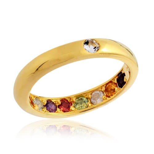 Wealthy Gold Gemstone Ring Size 54 TSR167.