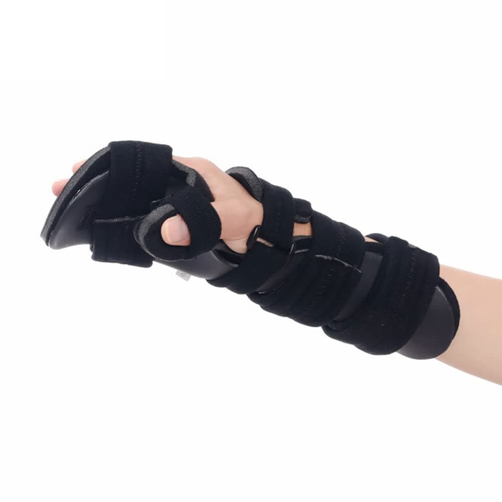 Adjustable Resting Hand Splint - Night Wrist Splint Support Immobilizer Finger Wrist Fracture Fixation Scaffold for Stroke Hand Pain Tendonitis Sprain