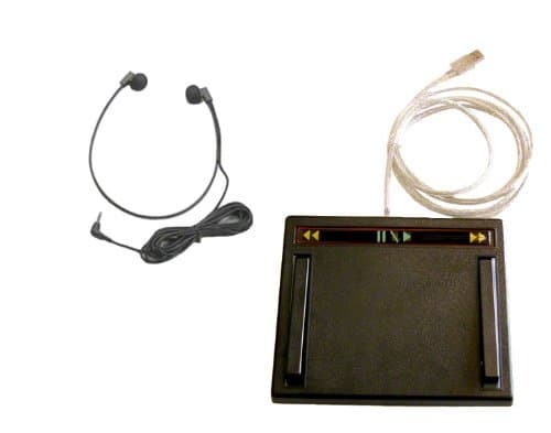 USB Transcription Foot Pedal, 3 Function & 3.5mm Transcription Head Set,