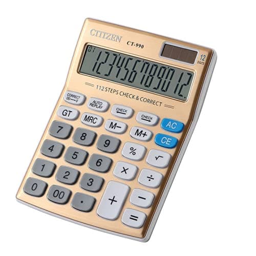 Calculator with Battery and Solar Powered, ELEAUTO Big Number Button Large LCD Display Calculators Basic Standard Office Desktop