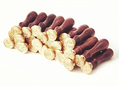 1 Set of 26 Pcs A-Z Alphabet Initial Assorted Color Seal Wax Stamp