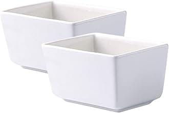 2pcs Pure White Porcelain Sugar Packet Holder Tea Bag Bowl, 5 Oz