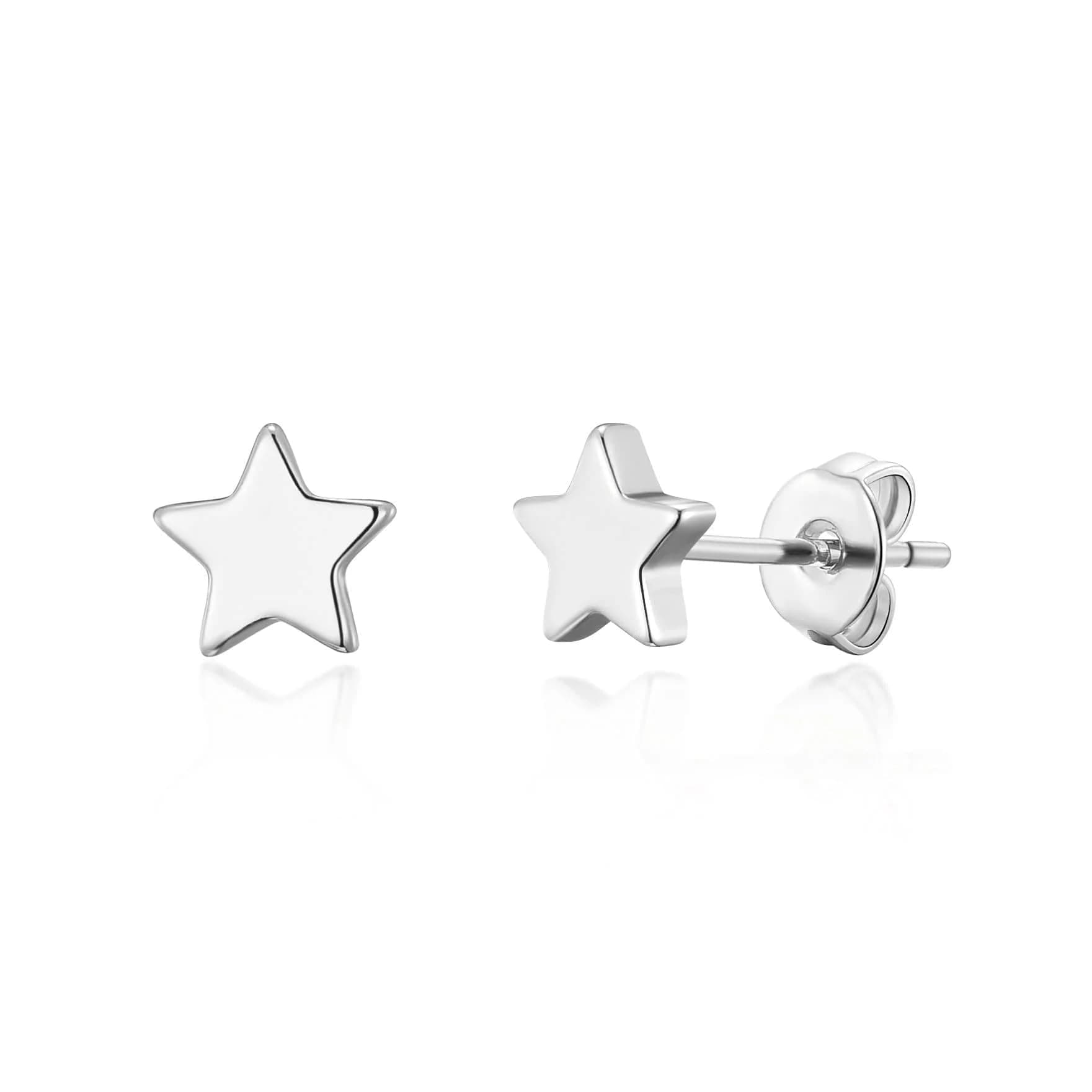 Philip Jones Silver Plated Star Stud Earrings