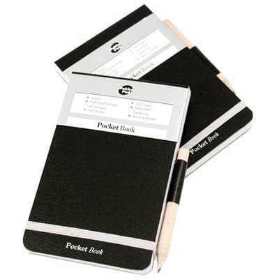 Pukka Pad Black A7 Pocket Elastic Notebook With Pencil - Pack of 12