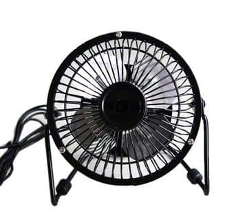 360° Adjustable Mini USB Personal Fan--super mute 4 inch small fan (black)