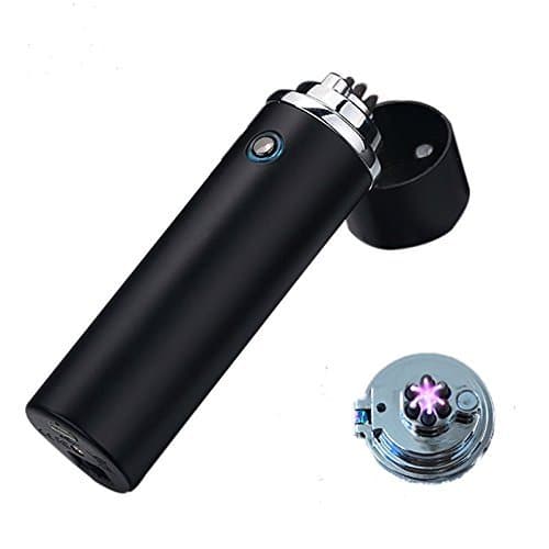 Triple Arc Plasma Lighter by Tesla Atomic -. Highest Power Ever. Windproof, USB Rechargeable. No Fuel or Butane. for Cigarettes, Pipes, Cigars, Candles Great Gift