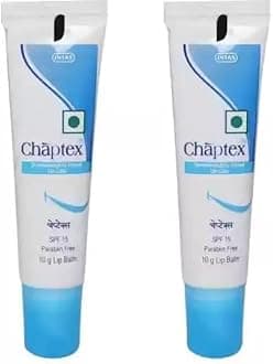 Prime World Chaptex SPF 15 Lip Care Lip Balm | Paraben-Free, Moisturizing, Softening, Repairing, Sun Protection (Pack of 2)