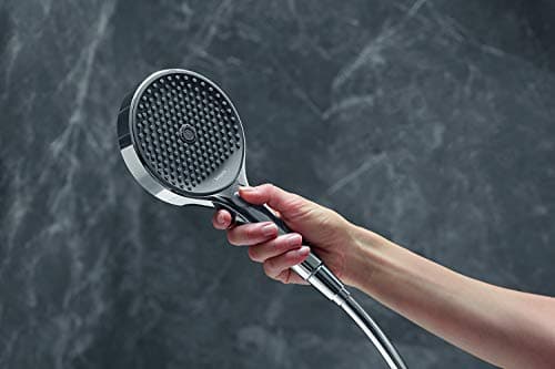 hansgrohe Rainfinity Rain 5" Modern Handheld Shower Head 3 Spray Powder Rain Intense Powder Rain Monorain Chrome 26864001