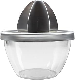 304 Stainless Steel Manual Citrus Juicer - Bowl-Shaped Hand Press Squeezer with Strainer | Nutrient-Preserving Slow Press for Oranges, Lemons, Grapefruits | Portable for Camping, Kitchen, Bar