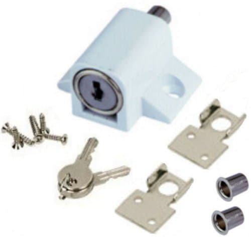 45mm x 35mm White Patio Door / Window Lock