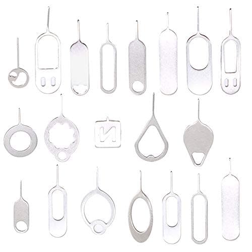 AYWFEY 20 Pieces SIM Card Removal Openning Tool Tray Eject Pins Needle Opener Ejector Compatible with All iPhone Apple iPad HTC Samsung Galaxy Smartphone Cell Phone