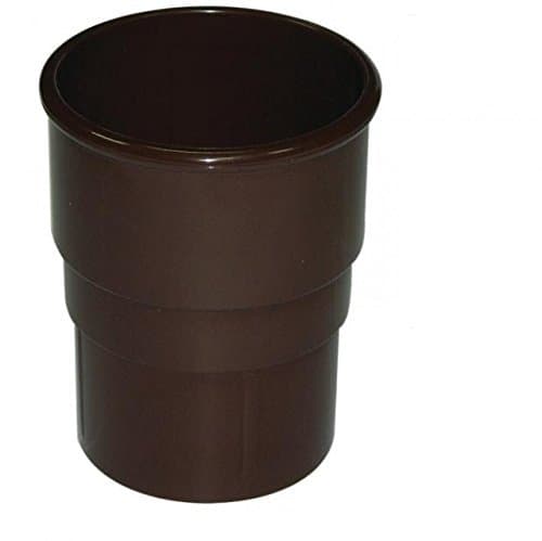 FLOPLAST 68mm Round Gutter Pipe Socket - Brown by FloPlast