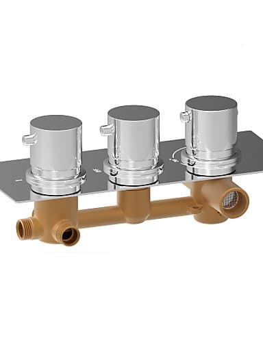 Concealed 3 Way Thermostatic Mixing Valve Wall Mounted
