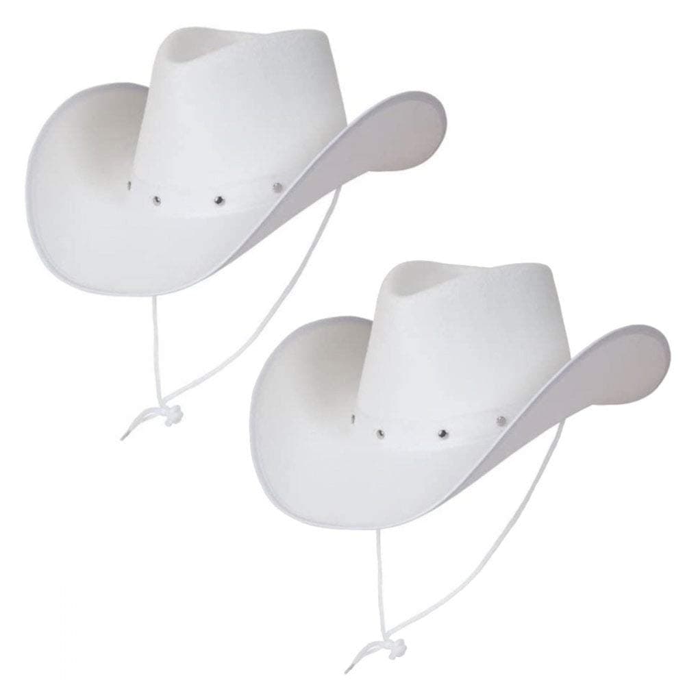 2 White Texas Cowboy Hats