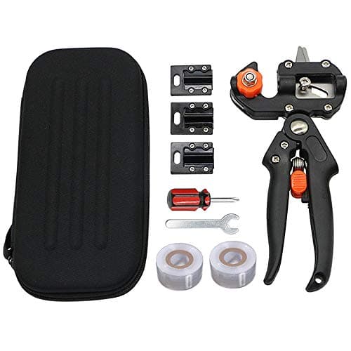 YWKOW Garden Grafting Pruning Pruner Tool Kit, Fruit Tree Branch Graft Cutting Tool Pruner Shear Snip with 2 Extra Blades & 2 Grafting Tape