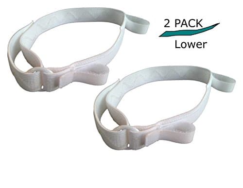 Catheter Leg Bag Strap - Lower- Large- 2 Pack - Secure Comfort: Urinary Catheter Leg Band, Silicone Non Slip Backing; Soft, Adjustable, Elastic, Hook and Loop Closure Holds Bottom of Bag