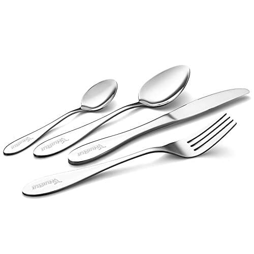 Kitchen Cutlery Set, International Stainless Steel Flatware Set, Silverware Sets Anti-rust Tableware Dinnerware Utensil Set, Box Package (4pcs)