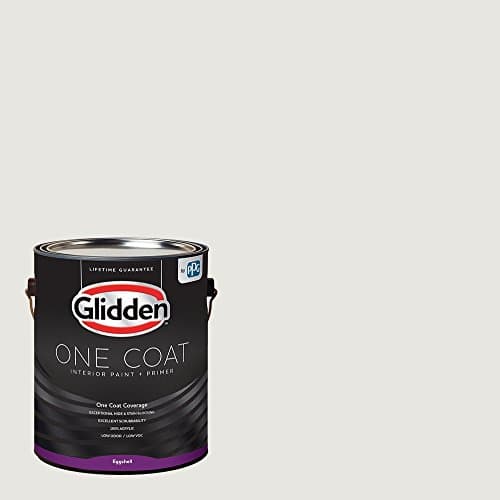 Glidden Interior Paint + Primer: White/White Interior Paint /Willow Springs, One Coat, Eggshell, 1 Gallon