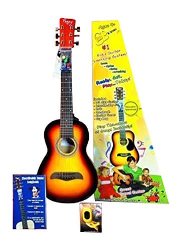 ChordBuddy Junior Guitar Learning Kit. Includes ChordBuddy Device, Child-size Guitar, Tuner, and Picks - Vintage Sunburst Guitar