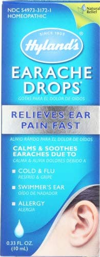 Hyland's Earache Drops, 0.33oz. Per Pack (2 Pack)