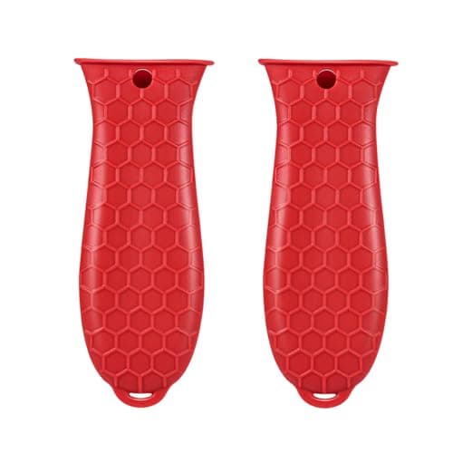 2 Pcs Cast Iron Handle Cover, Silicone Hot Handle Holder, Heat Resistant Cast Iron Skillet Covers Potholder for Frying Pans and Griddles Kitchen Supplies