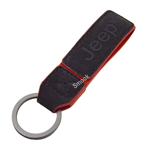 Luxury 2 Layer Real Nubuck Leather Key Chain Ring for Jeep Wrangler Unlimited JK Cherookee Rubicon Liberty Patriot Latitude Trail