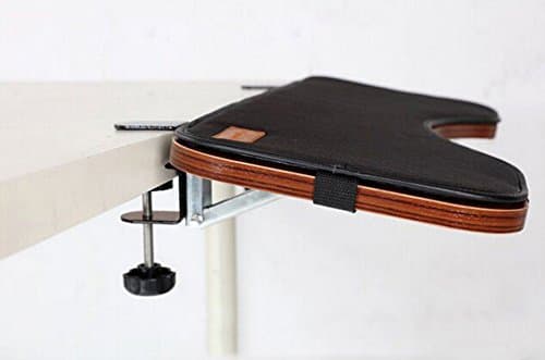 SKYZONAL Keyboard Mount Tray with Mouse Pad Under Desk Ergonomic Wrist Rest Extender for Small