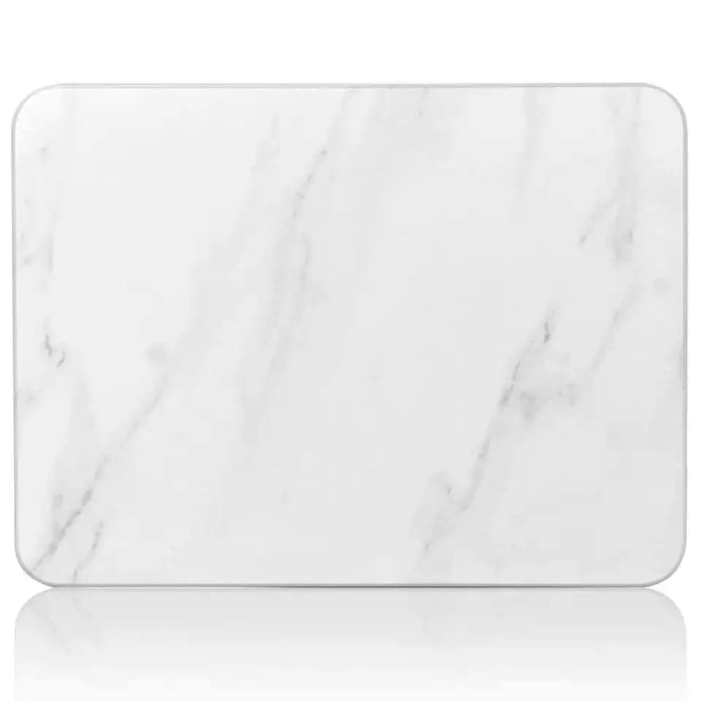 CIELO. Stone Dish Drying Mat for Kitchen Counter, Eco-Friendly, Ultra Absorbent, Fast Dry, Heat Resistant Diatomaceous Earth Mat for Dishes, Baby Bottles, Pet Bowls, & More (16x12 inch, White Marble)