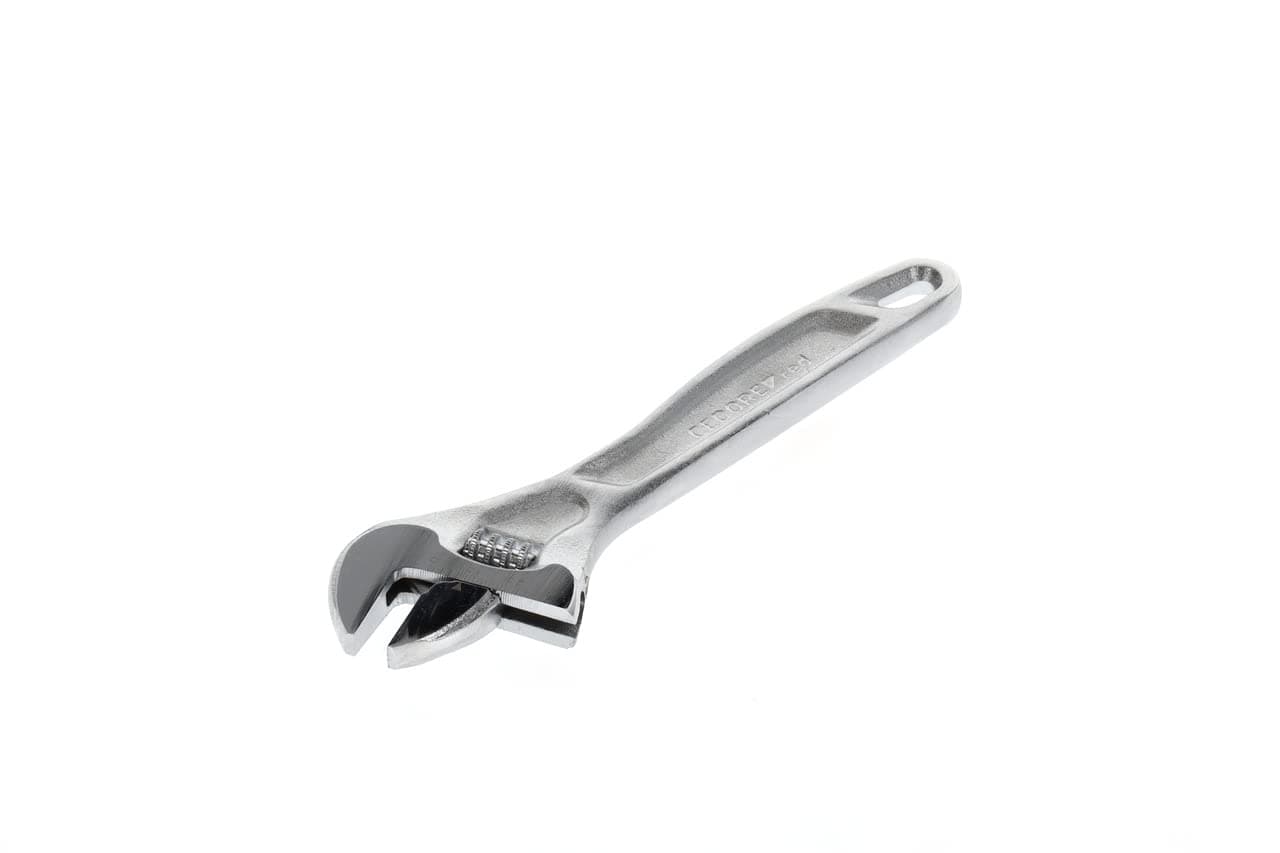 Single open-ended adjustable spanner, AF 30 mm (1.3/16"), Scale, Chrome-plated, Tool, R03100008