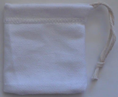 Small Denim Bag 3 By 3 Inches White