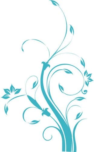 INDIGOS Wall Decal, Turquoise, 80x49cm