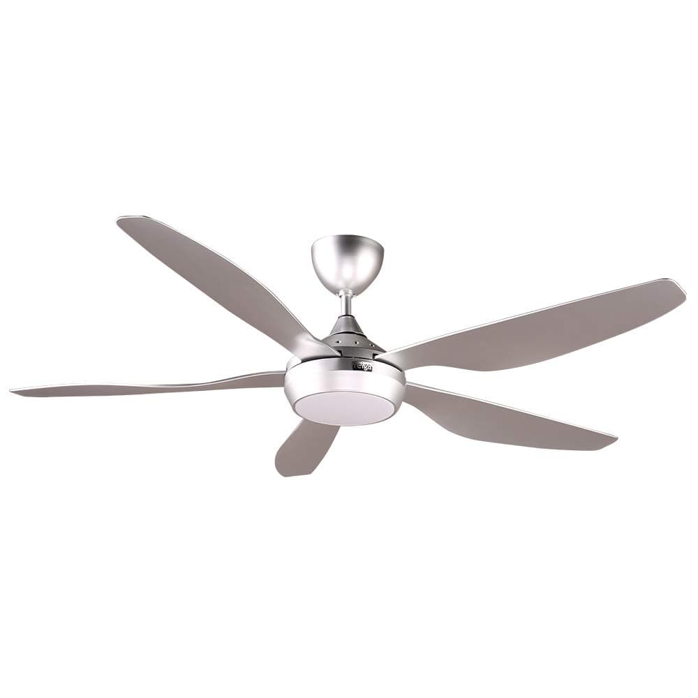 54" Silver DC Motor Modern Ceiling Fan with Dimmable LED Light Kit Remote Control, 5 Blades High Speed for Living room, Restaurant, Bedroom, Patio