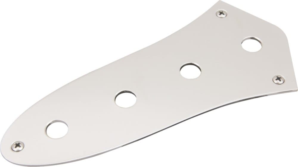 Jazz Bass Control Plate - 4-Hole - Chrome
