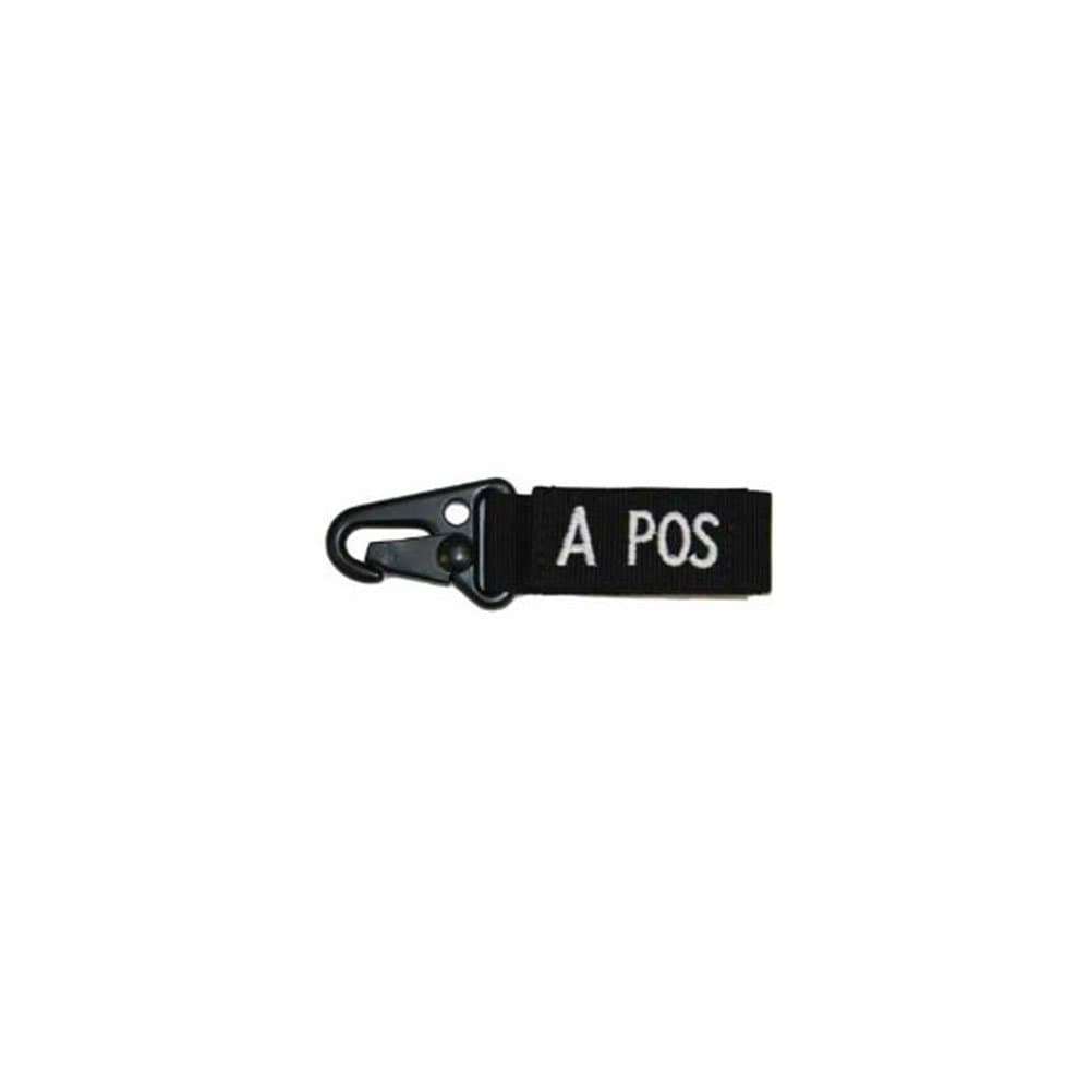Elite - Blood Type Key Chain (4 PCS/Pack) A Positive, Black