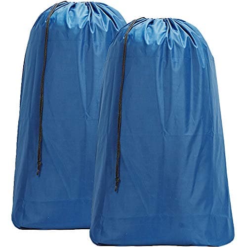 HOMEST 2 Pack Large Nylon Laundry Bag, Machine Washable Large Dirty Clothes Organizer, Easy Fit a Laundry Hamper or…