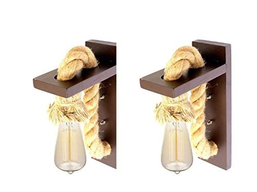 COUDRE 60W Vintage Pendant Hanging Light Fixture E26/e27 Base, Brown