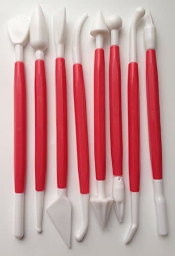 1 Set of 8 Piece Decorating Tools Kit DIY Cake Toppers Fondant & Gum Pastry Modeling Baking Mould Cookie Supplies Kitchen 16 Designs Tool Paste Durable Plastic