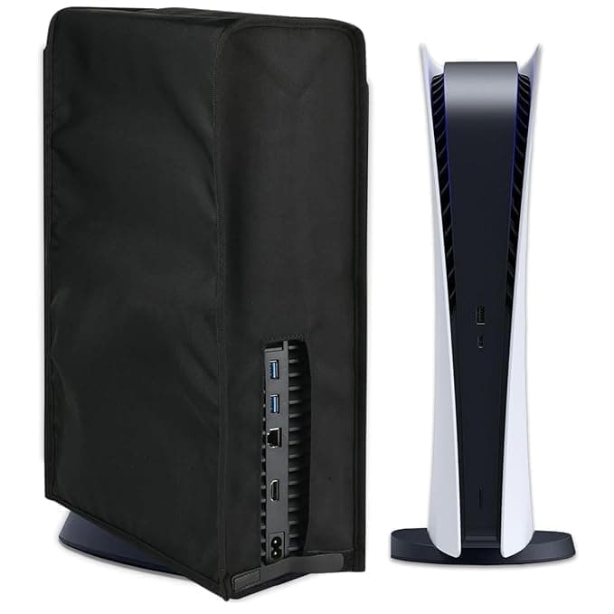 Dorca® Precision Cut Easy Access Cable Port Dustproof Cover for Sony Playstation 5 Console Cover Console Disc & Digital Edition